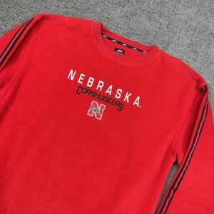 Vintage Nebraska Huskers Sweatshirt Mens L Red Fleece Crewneck 90's Pro Player‎